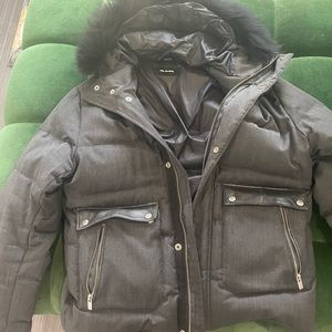 The kooples size medium gray and black mens puffer jacket